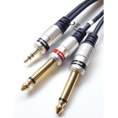 kabel Jack 3.5 wtyk stereo- 2x6.3 wtyk mono 3m VITALCO MK71