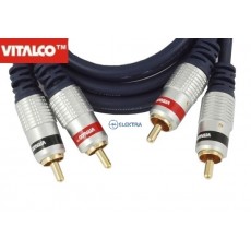 kabel 2 RCA wtyk - 2 RCA wtyk 1m Vitalco