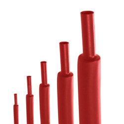 rurka termokurczliwa z klejem Ø3,2/1mm 3:1 wodoodporna 1metr czerwona