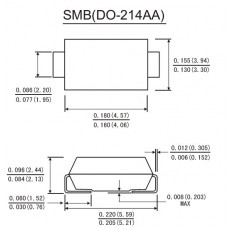 SS26 dioda SCHOTTKY 2A, 60V, SMD, DO-214AA(SMB)