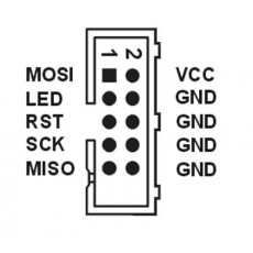 programator AVR na USB (USBasp) 3V3 i 5V taśma IDC