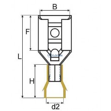 konektor nasuwka 6,3 izolowana na przewód 4-6mm2