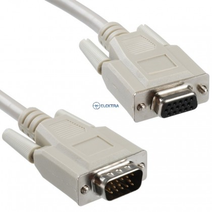 kabel VGA ( DB15 ) wtyk - gniazdo 1.5m	