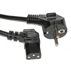 kabel zasilający 230V komputerowy kątowy 3m IEC C13