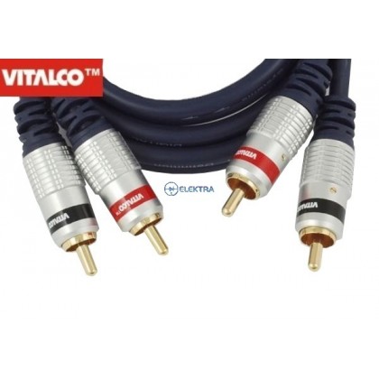 kabel 2 RCA wtyk - 2 RCA wtyk 1,5m Vitalco