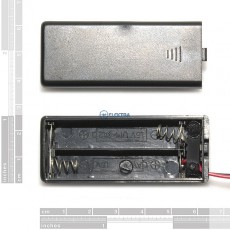 koszyk baterii R03(AAA) x2szt z pokrywką i włącznikiem