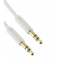 kabel Jack 3.5 wtyk - 3.5 wtyk stereo 1,0m biały