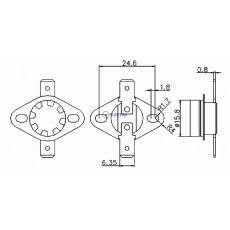termostat bimetaliczny KSD301 10A/250V