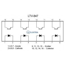 transoptor LTV847 / PC847 poczwórny