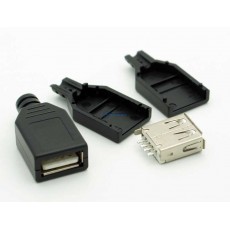 USB A gniazdo montowane na przewód